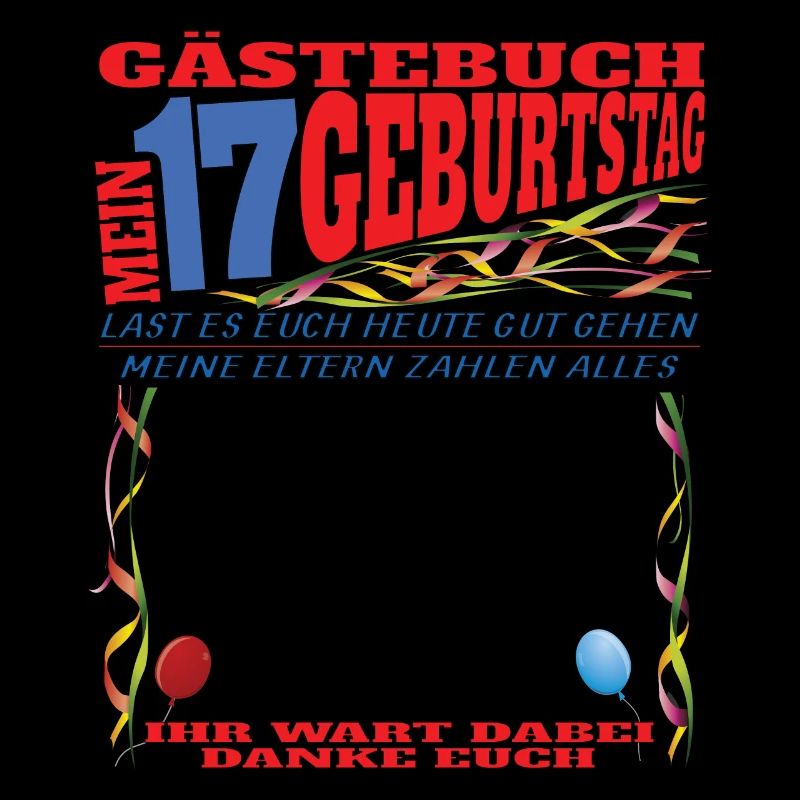 17. Geburtstag Mädchen & Junge Gästebuch