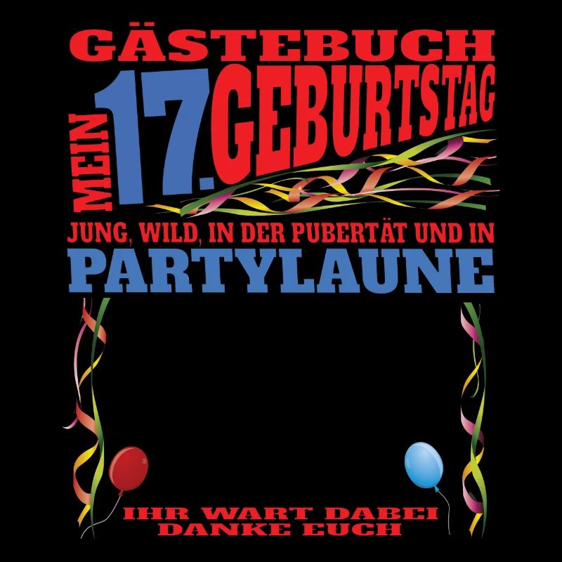 17. Geburtstag Mädchen & Junge Gästebuch