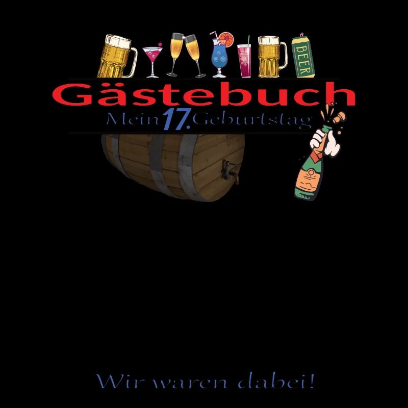 17. Geburtstag Mädchen & Junge Gästebuch