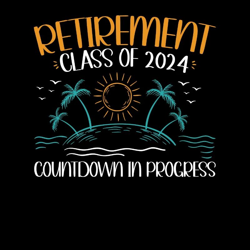 2024 Retirement Countdown Beach Tee