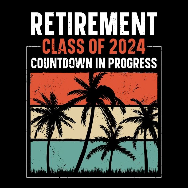 2024 Retirement Countdown Beach Tee