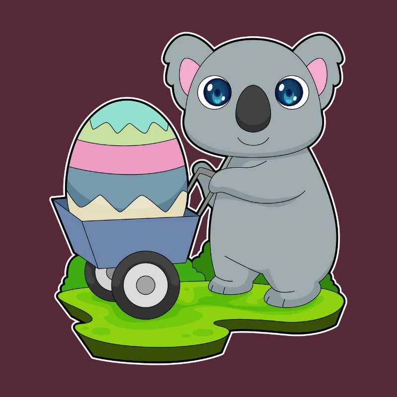 Koala Easter Easter Egg Wheelbarrow