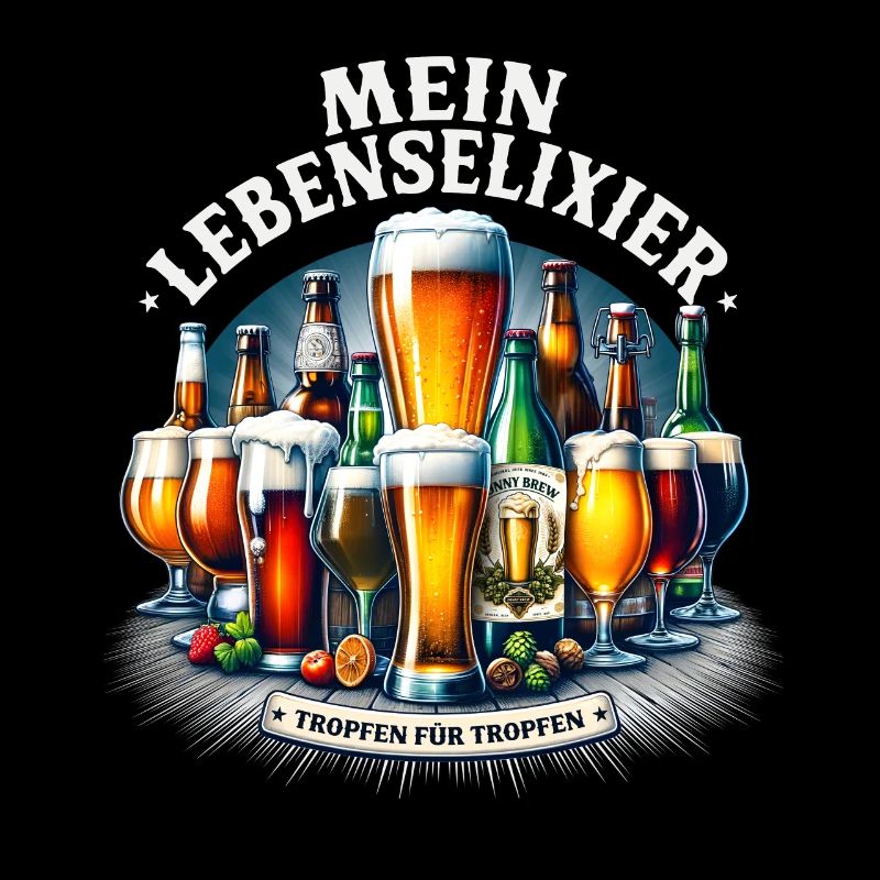 Bier Mein Lebenselixier Liebhaber Trinker Party