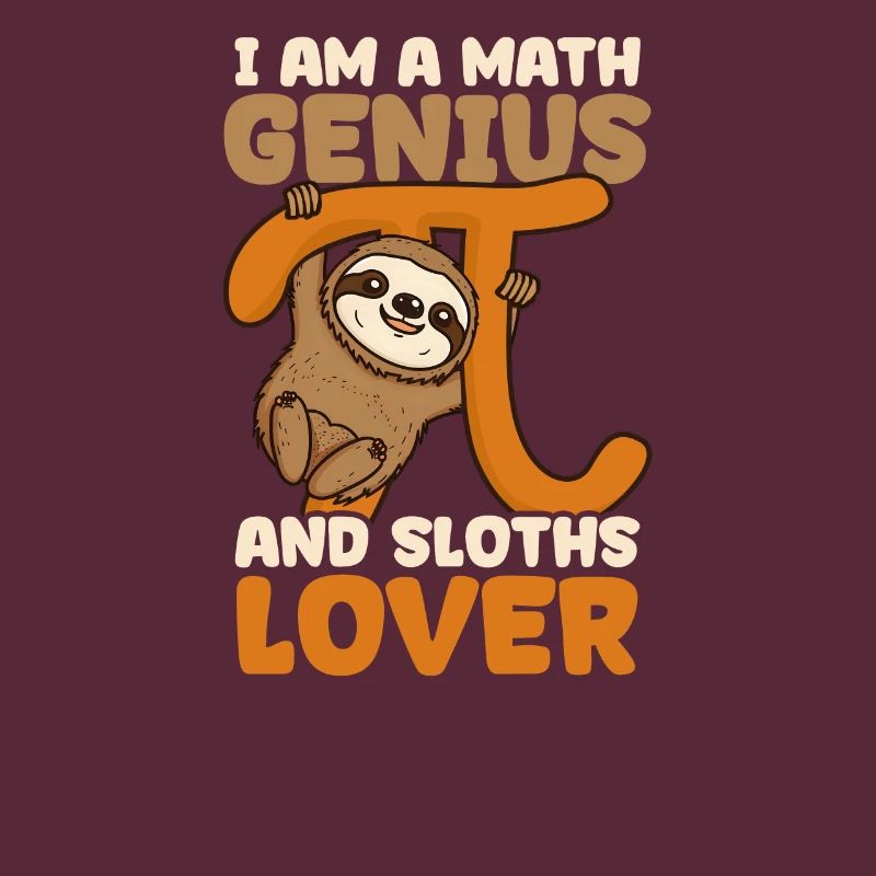Pi Day Math Genius And Maths Lover Sloth