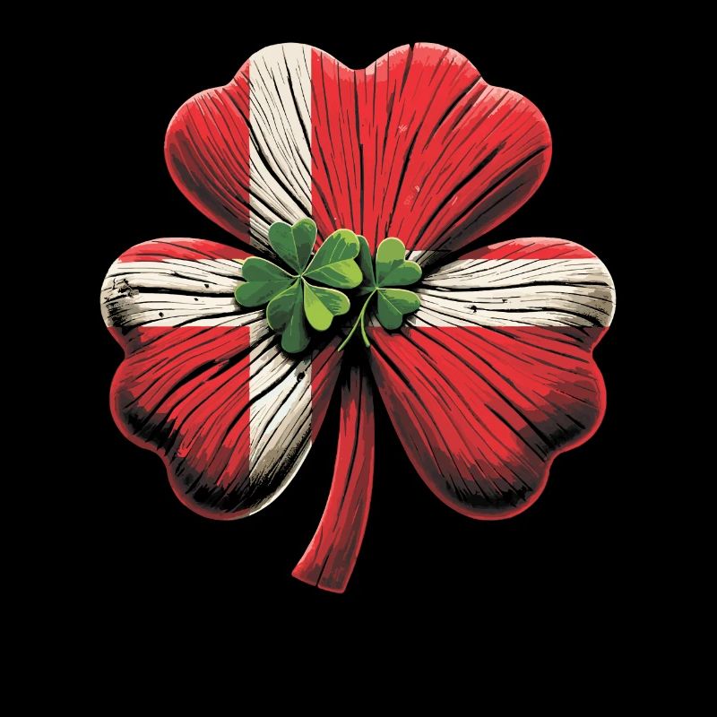 Shamrock Danemark drapeau Saint Patrick St Patricks