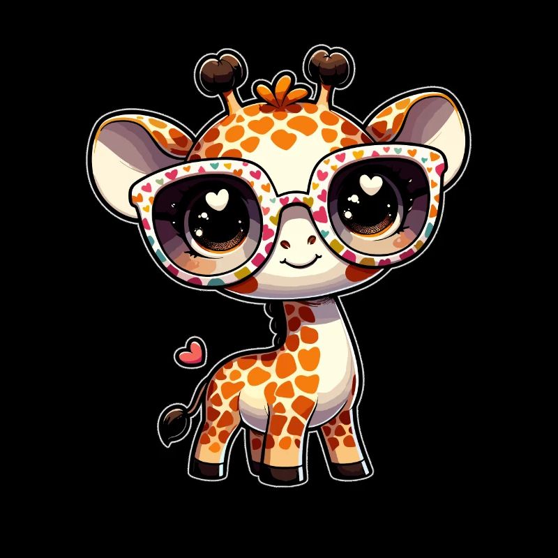 Niedliche Giraffe gezeichnete Giraffe Giraffen Geschenk