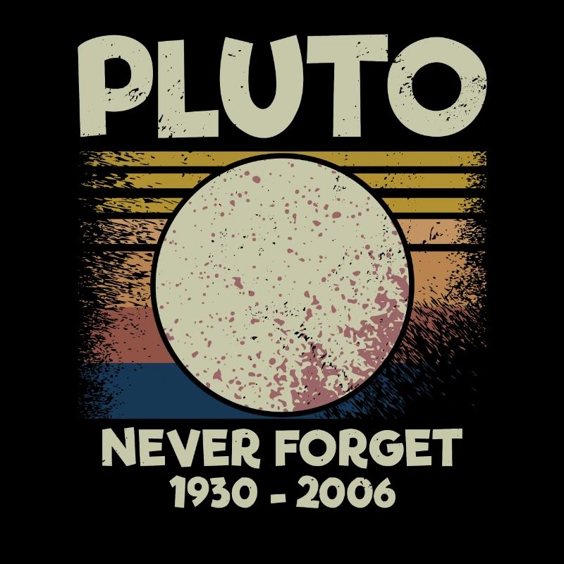 Pluto Never Forget Astronomy Tee