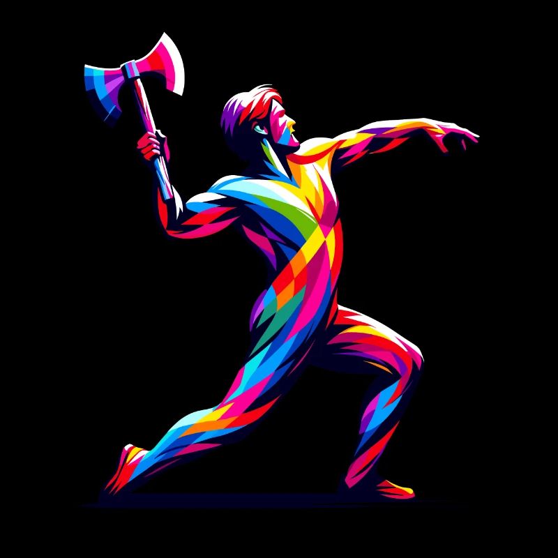 Pop Art Axe Throwing Hatchet Thrower Axes