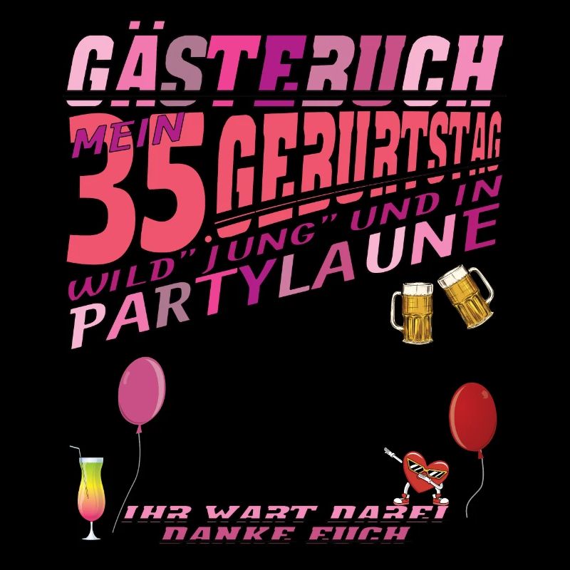 35. Geburtstag Mann und Frau Gästebuch