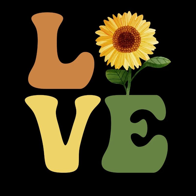 LOVE Sonnenblumengarten Gartenarbeit