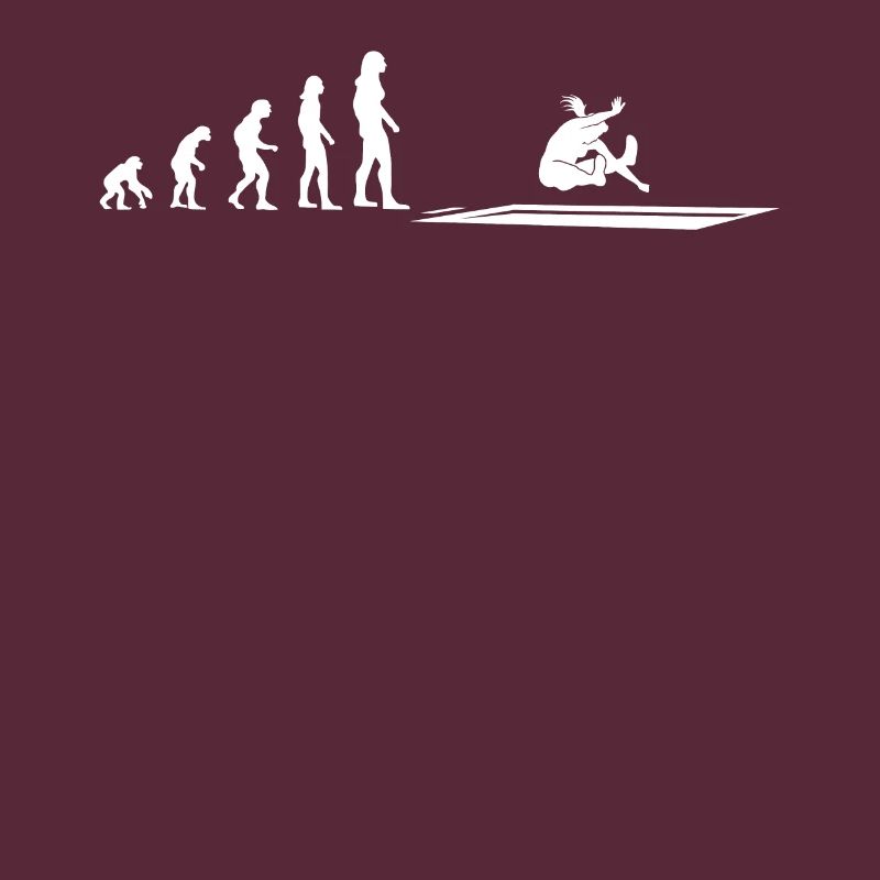 Weitsprung Evolution Athletin Geschenk