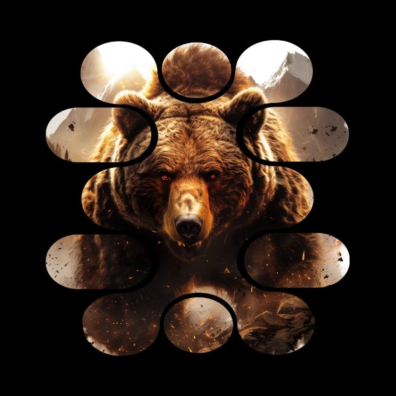 Evil grizzly bear. Nature, Adventure, Wild, Wilderness