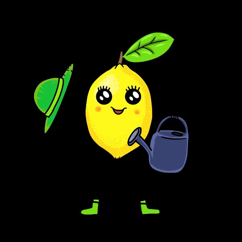 Lemon Fruit Fruit Gardener Watering Can