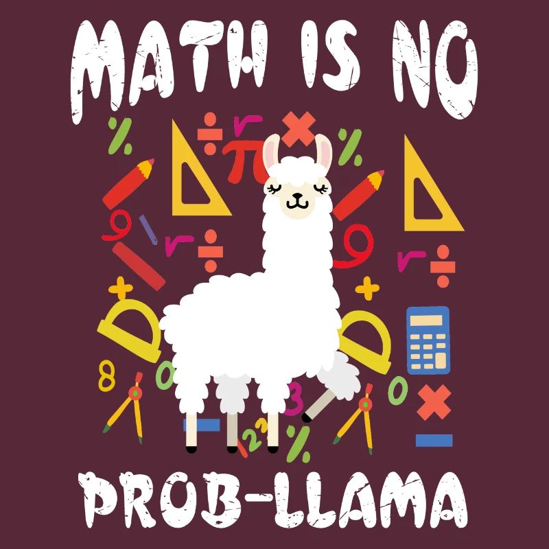 Math is no problem funny math llama