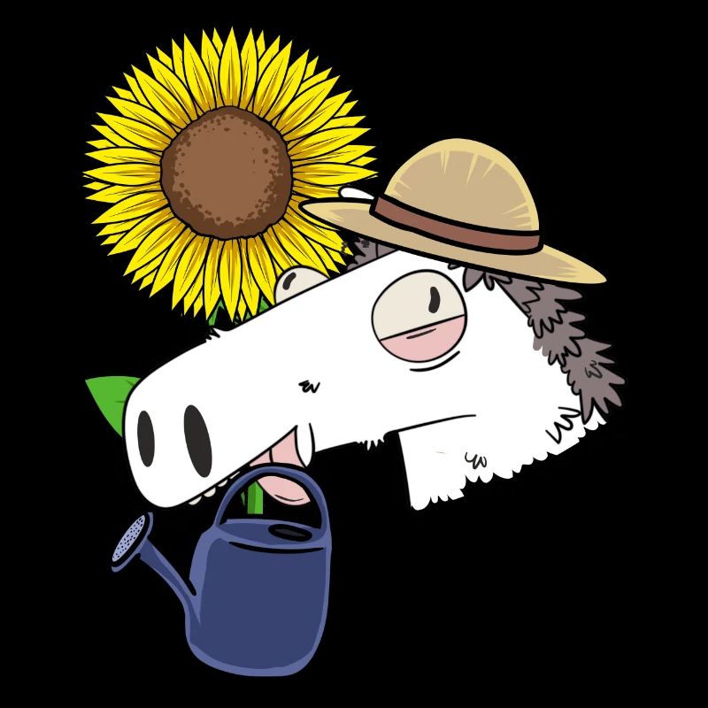 Pferd Sonnenblume Gärtner Hobbygärtner Blume