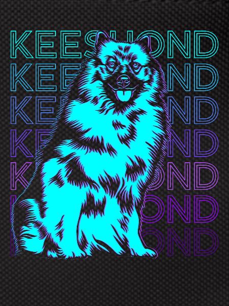 Keeshond Dog Retro