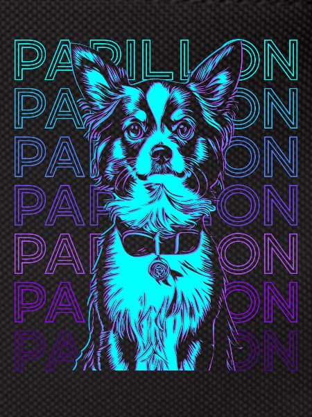 Papillon Dog Retro