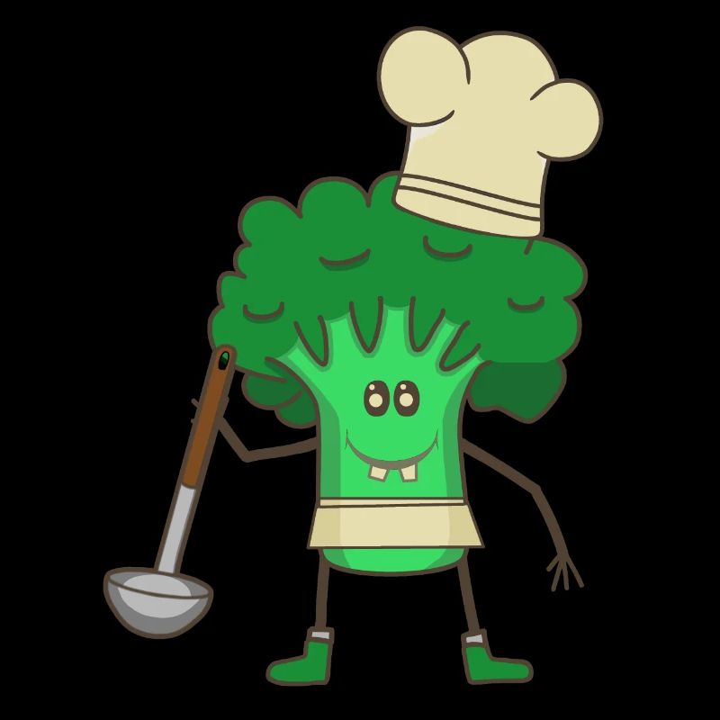 Broccoli Cooking Vegetable Soup Ladle Cooking