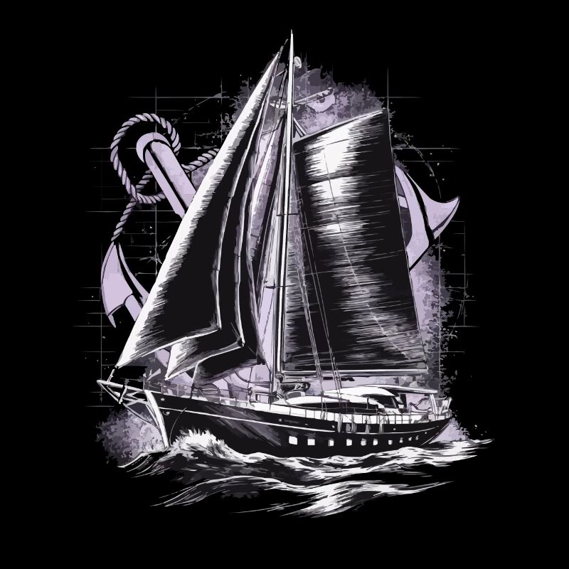 Sailboat with anchor gift