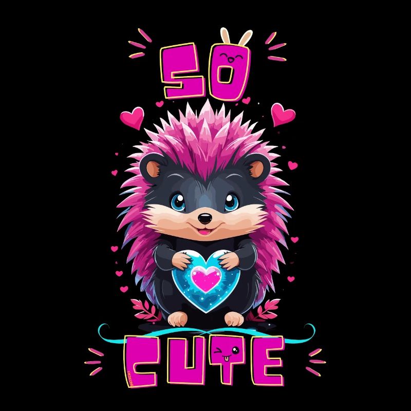 Hérisson cœur bleu - So cute