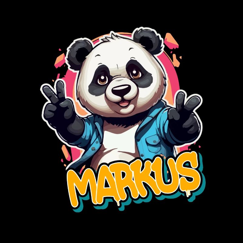 MARKUS - Beau prénom de garçon avec un panda cool