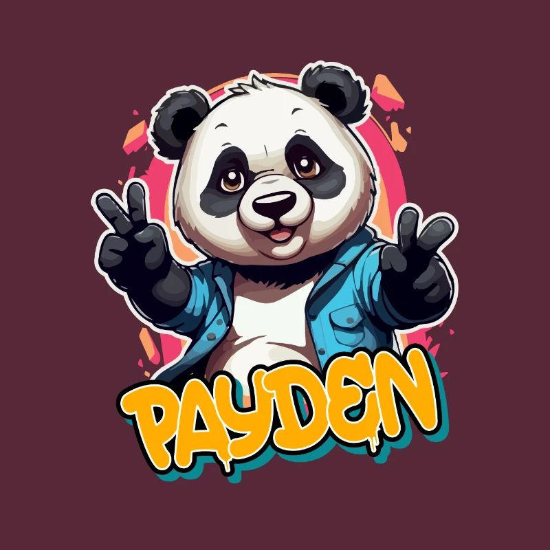 PAYDEN - Beau nom de garçon avec Cool Panda