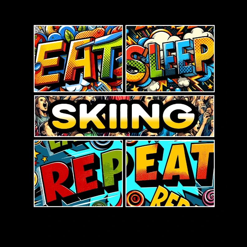 Eat sleep Skiing repeat