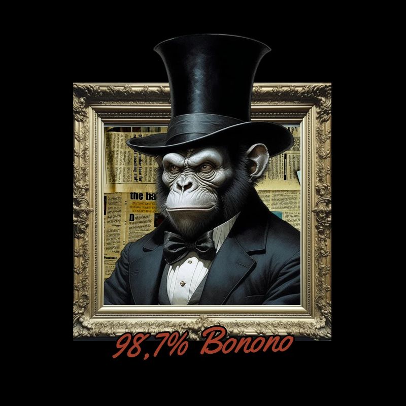 98,7 Bonobo Evolution Schimpanse Tee