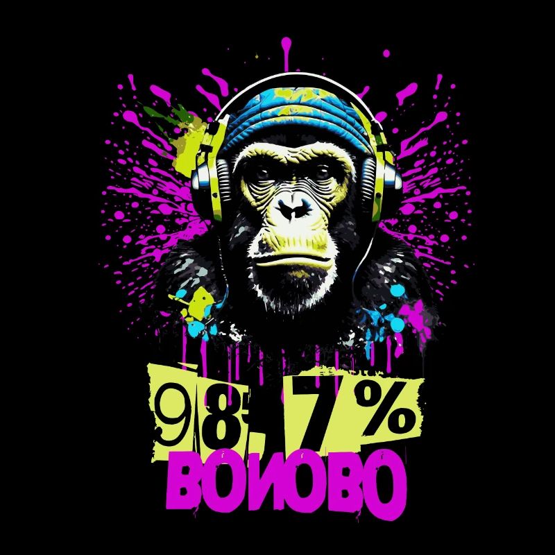 98,7 Bonobo Evolution Schimpanse Tee