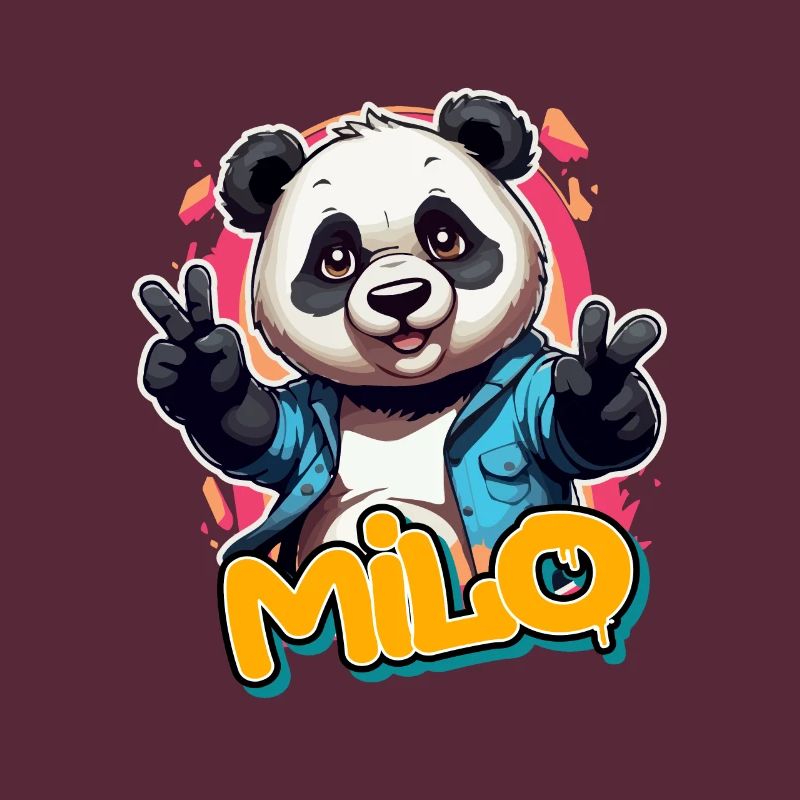MILO - Handsome Boy Name with Cool Panda