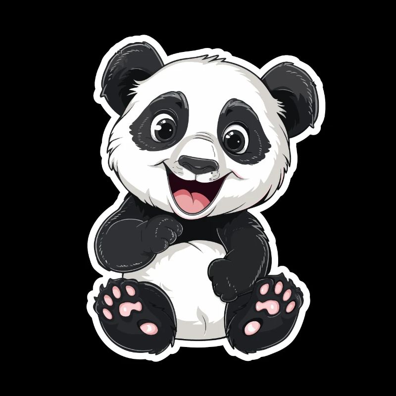 Exubérant Panda Buddy Sticker