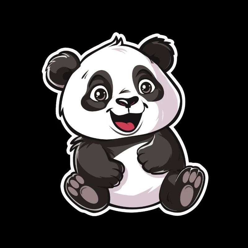 Exubérant Panda Buddy Sticker
