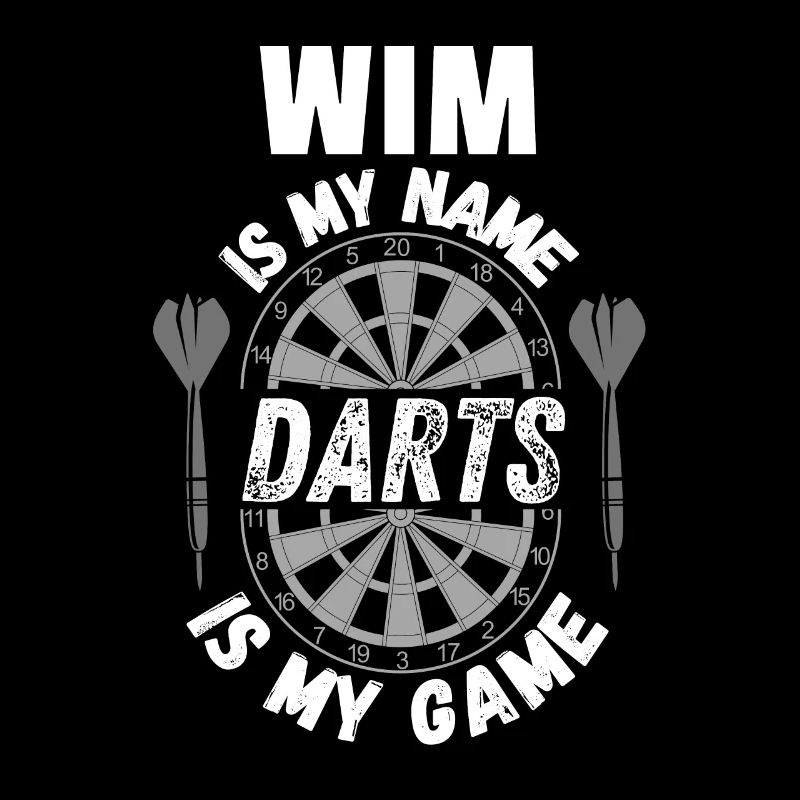 Personalized dart shirt design for darts player Wim