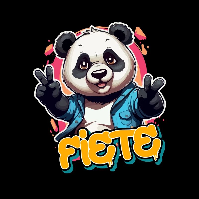 FIETE - Beau prénom de garçon avec panda cool