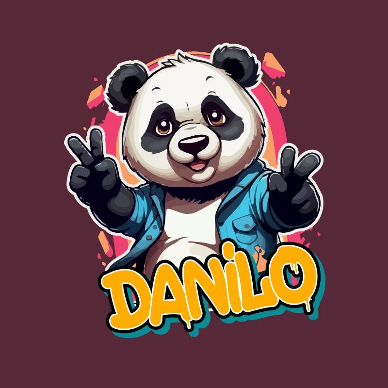DANILO - Handsome Boy Name with Cool Panda