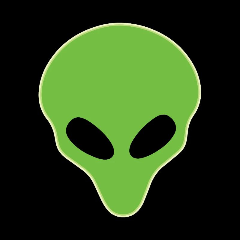 Alien Head Glowing T-Shirt Funny Extraterrestrial