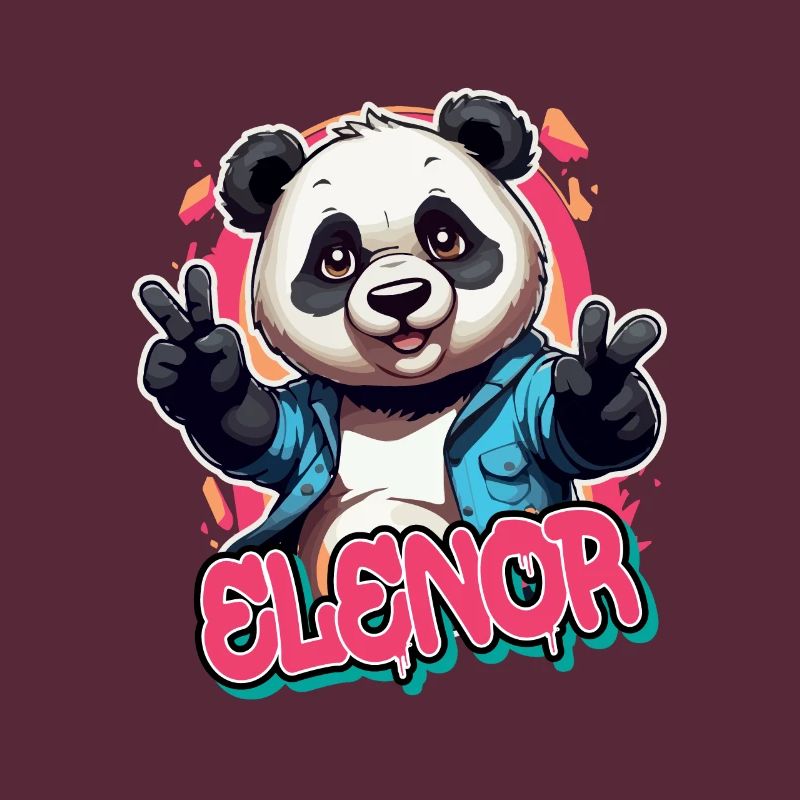 ELENOR - Schöner Mädchen Name mit coolem Panda