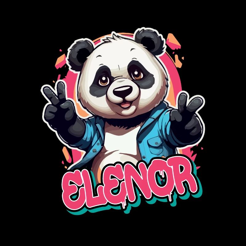 ELENOR - Schöner Mädchen Name mit coolem Panda
