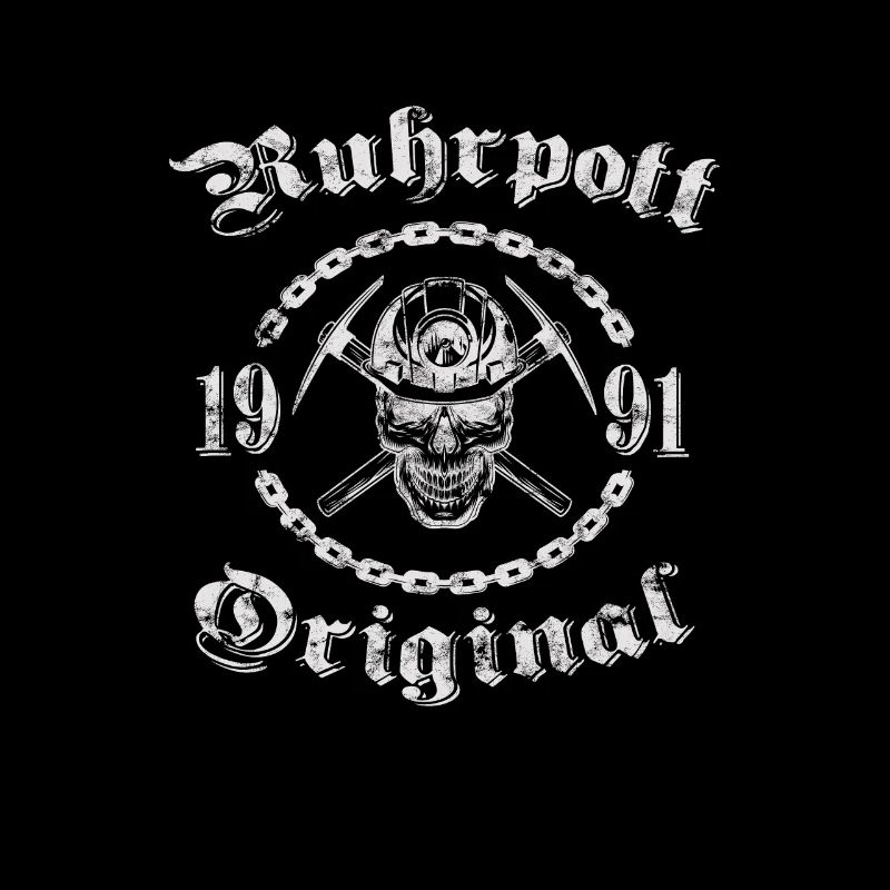 1991 Geburtstag Ruhrpott Original Schädel