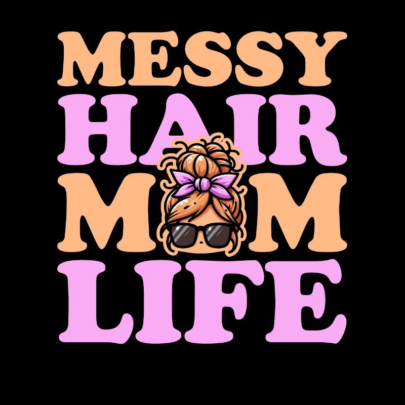 Mama Mutter Unordentliches Brötchen Mutterleben