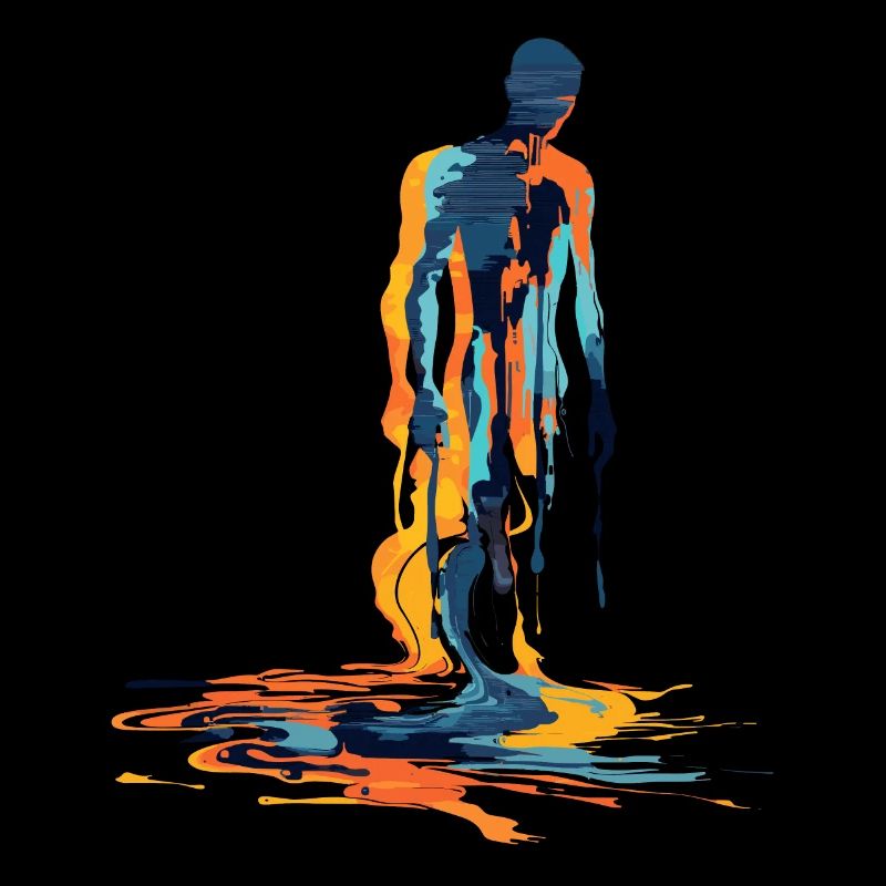 Explosion de couleurs Silhouette humaine