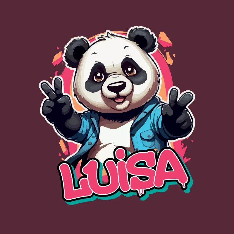 LUISA - Schöner Mädchen Name mit coolem Panda