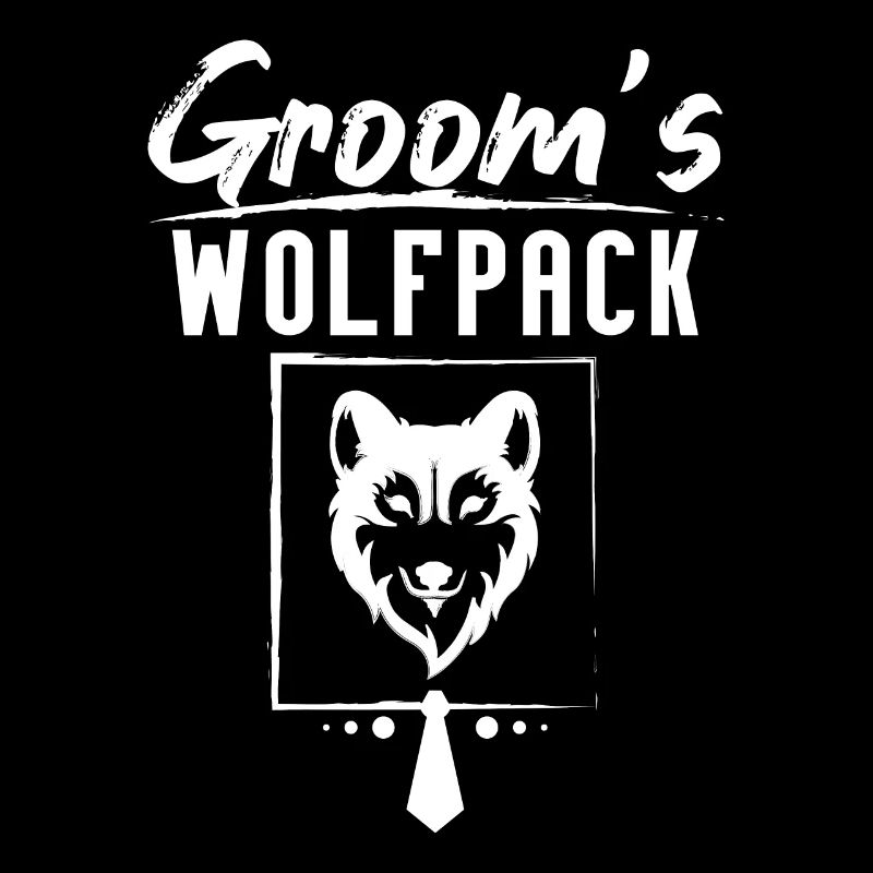 Groom Wedding Squad Party The Groom's Wolfpack