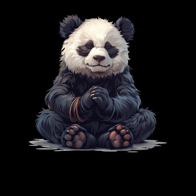 Meditating Panda Bear Japanese Giant Panda