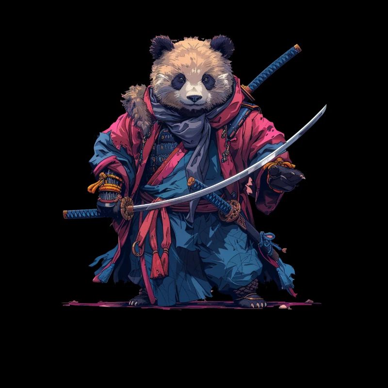 Panda Bear Samurai Japanese Giant Panda