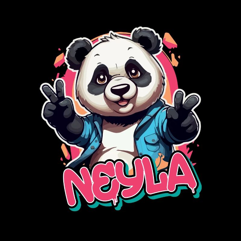 NEYLA - Beau nom de fille avec panda cool