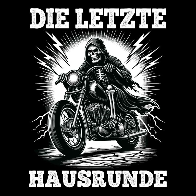 Skeleton Biker The Last House Lap Motorcycle Fan