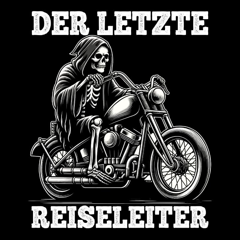 Skeleton Biker The Last Tour Guide Motorcycle Fan