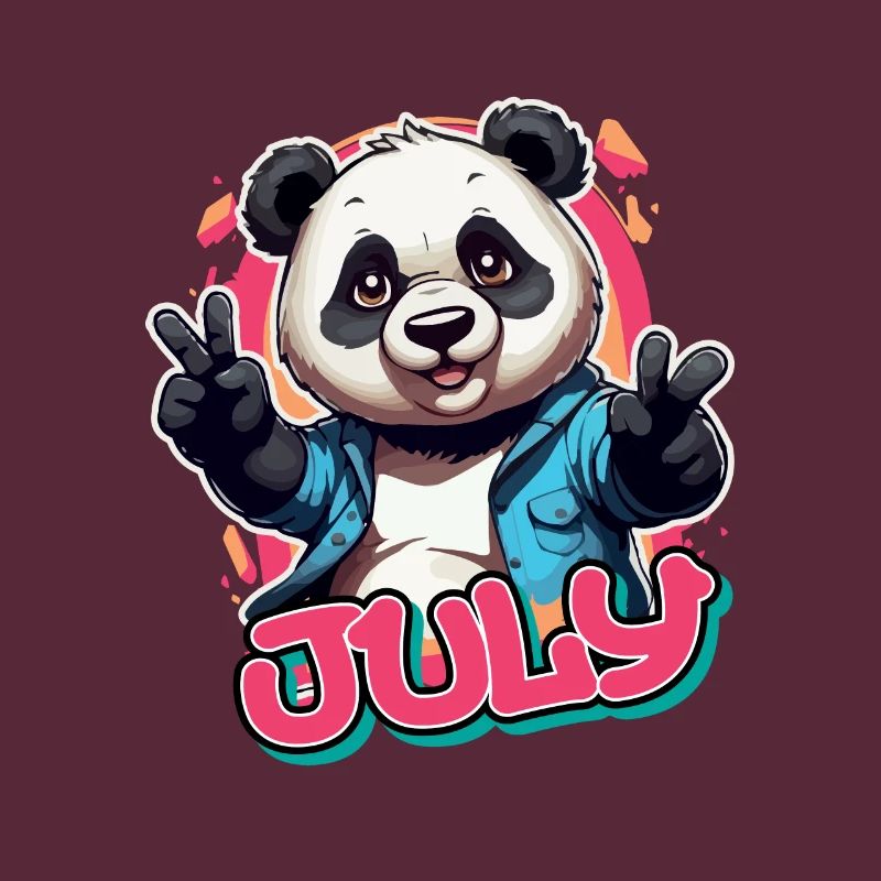 JULY - Schöner Mädchen Name mit coolem Panda