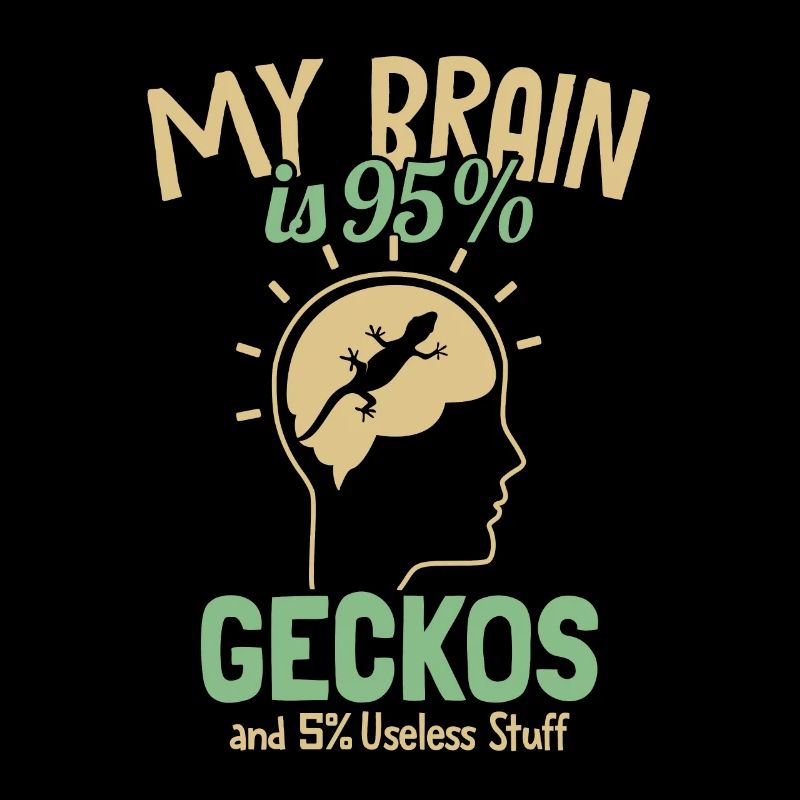 My Brain is 95% Geckos Lizard Gekkota Crested